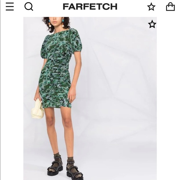 Ganni Dresses & Skirts - GANNI
floral mesh ruched mini dress